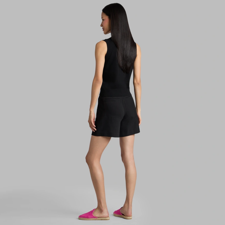LTD RELEASE LINEN LONGLINE VACATION SHORT in Onyx - Alternate Image 3