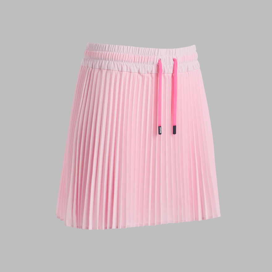 MICRO-PLEAT OPS HIGH WAISTED SKORT in Blush