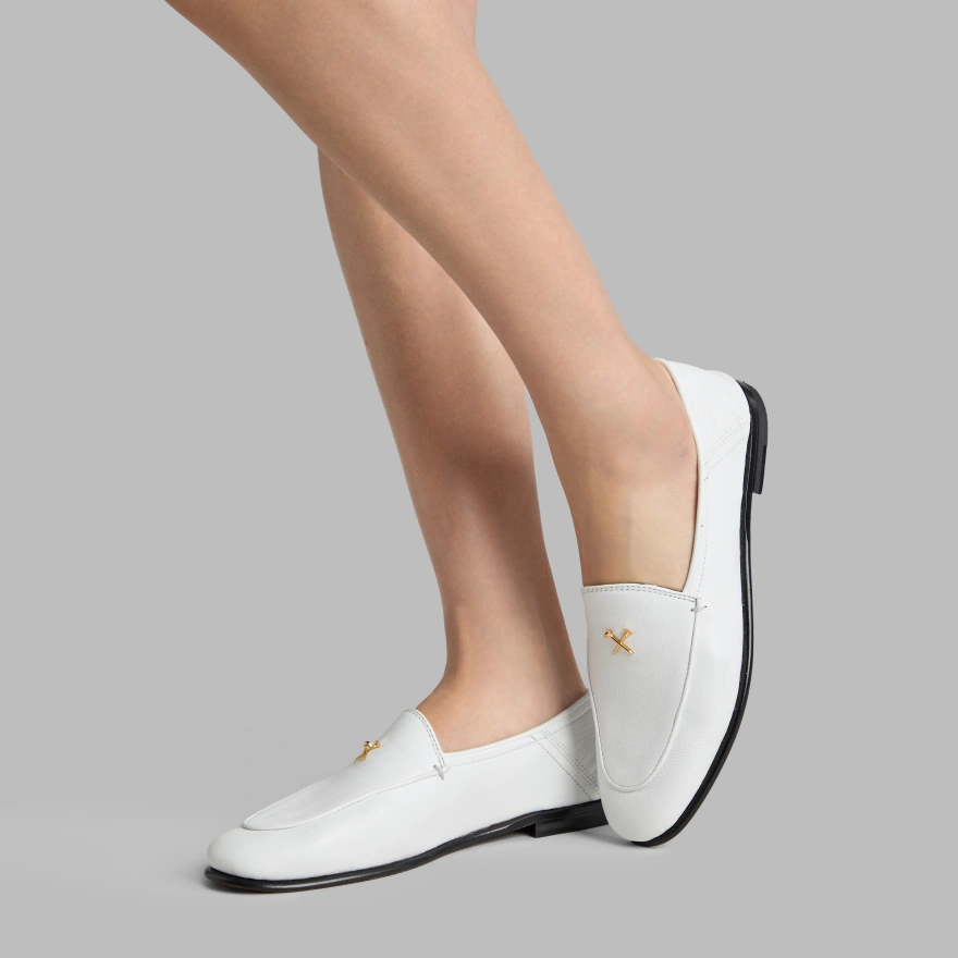 WOMEN'S METAL TEES LEATHER FLEX LOAFER in Snow - Alternate Image 5