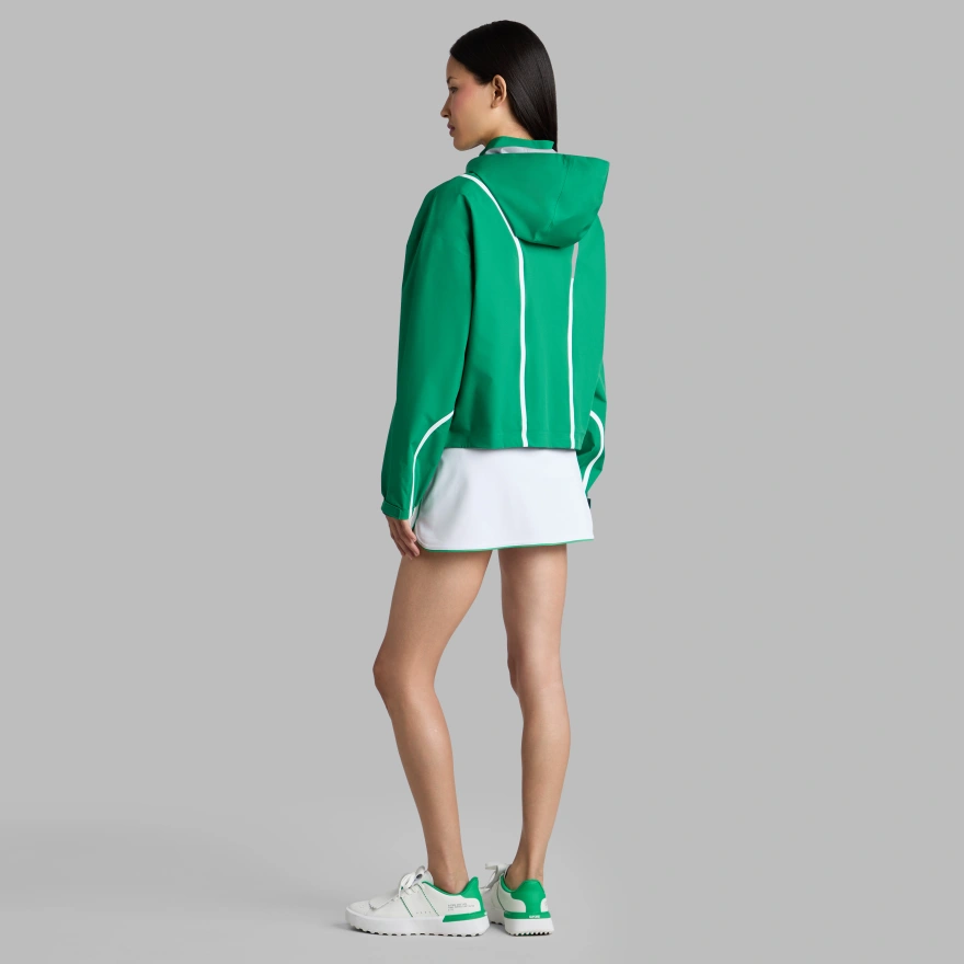 PANELED WATER REPELLENT HOODED JACKET in DARK CLOVER - Alternate Image 3