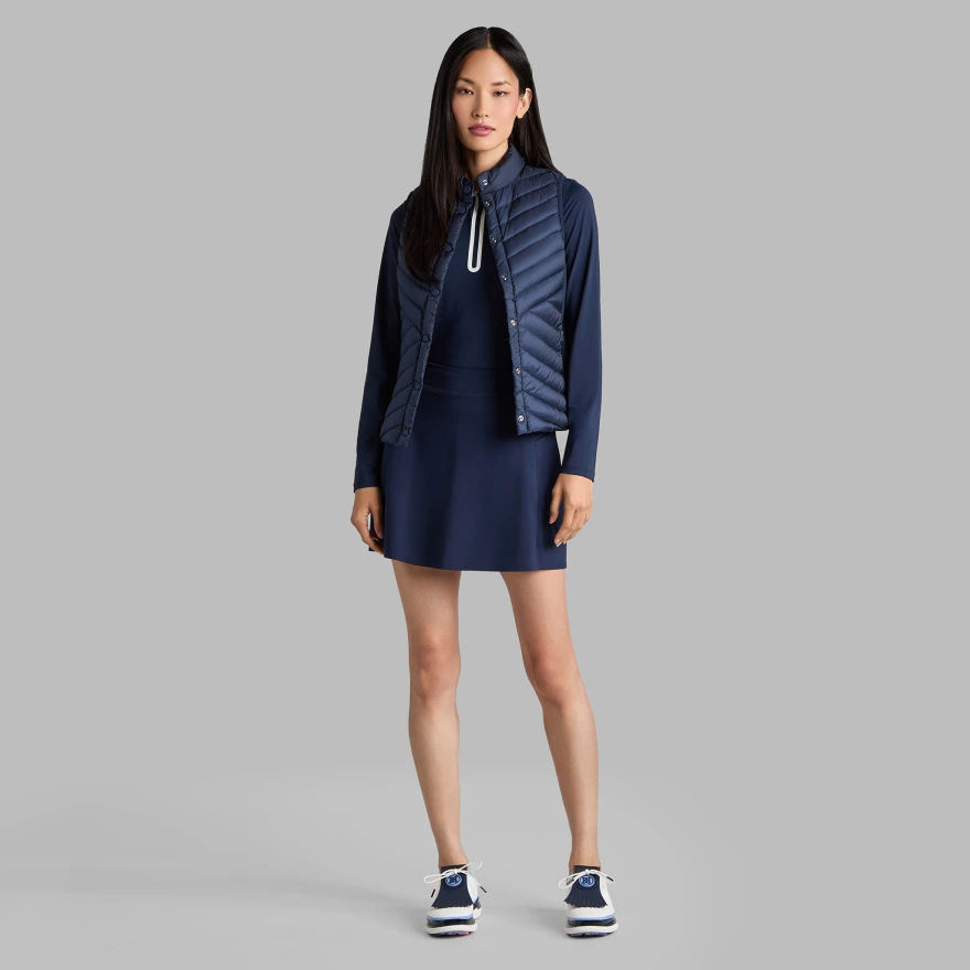 V-DOWN QUILTED STRETCH TECH INTERLOCK VEST in Twilight - Alternate Image 2