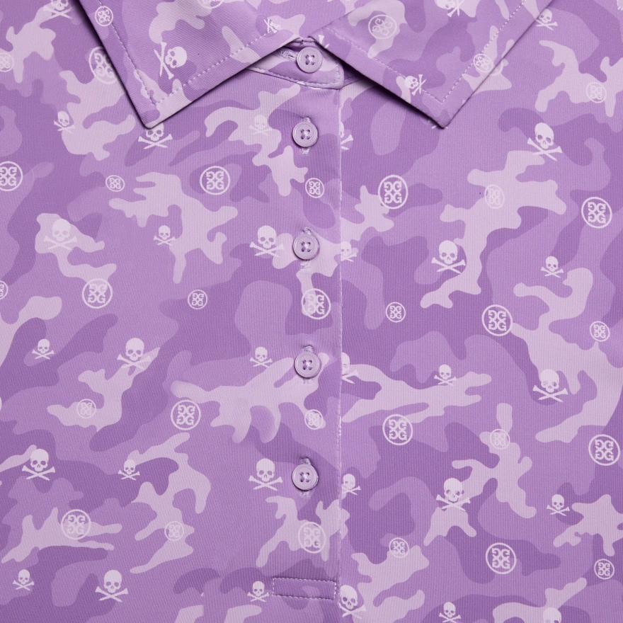 ICON CAMO SOFT TECH JERSEY SLEEVELESS POLO in IRIS - Alternate Image 4