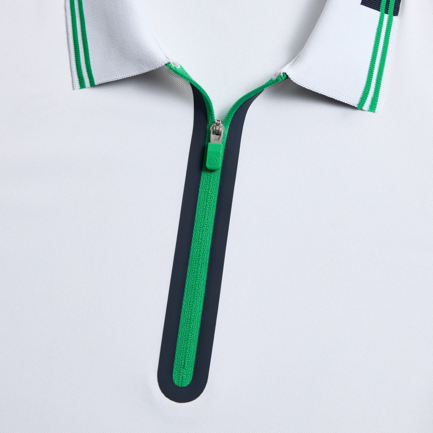 CONTRAST TECH PIQU&Eacute; SLEEVELESS POLO in Snow - Alternate Image 4