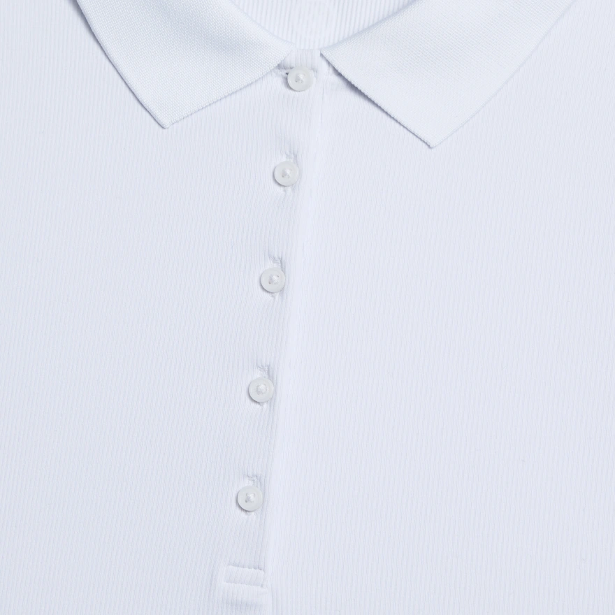 TECH NYLON RIB POLO in Snow - Alternate Image 4