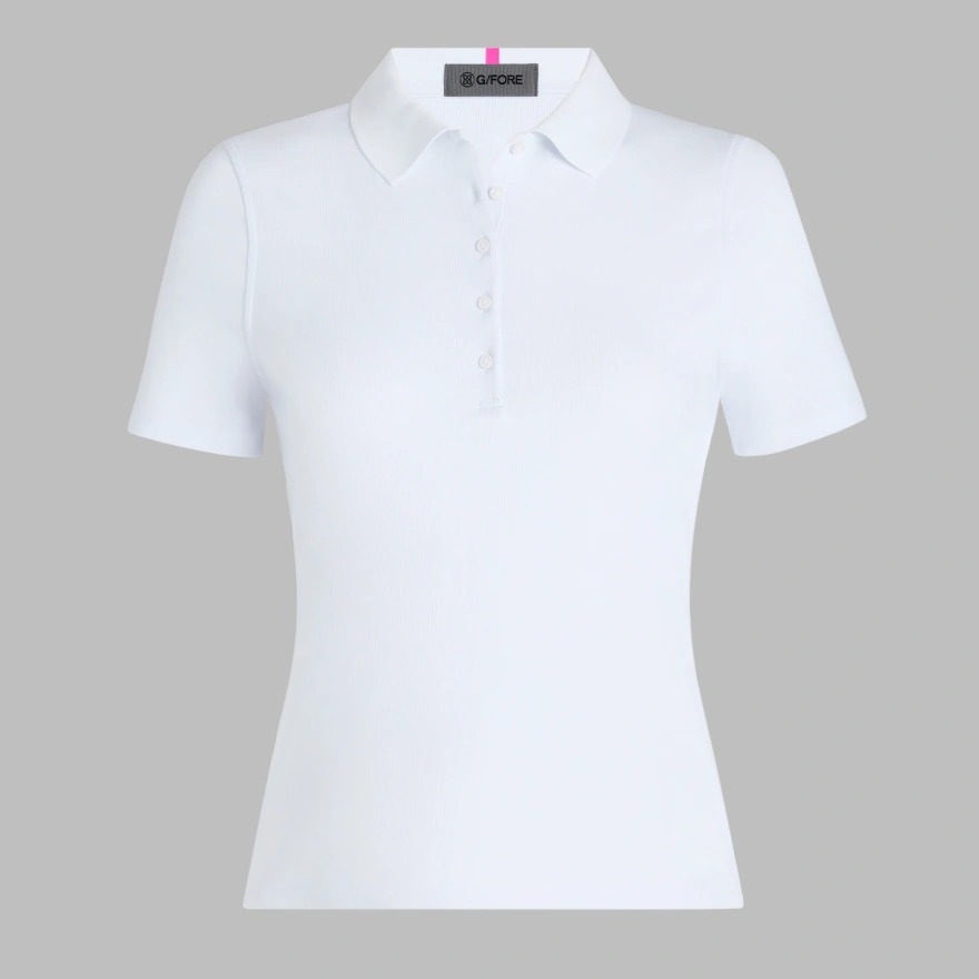 TECH NYLON RIB POLO in Snow