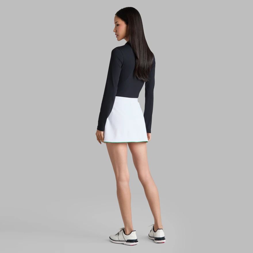 RIBBED TECH NYLON LONG SLEEVE POLO in Onyx - Alternate Image 3