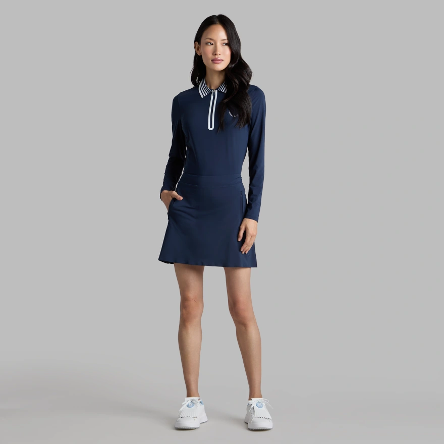 LTD RELEASE 2026 U.S. OPEN SILKY TECH NYLON QUARTER ZIP POLO in Twilight - Alternate Image 2
