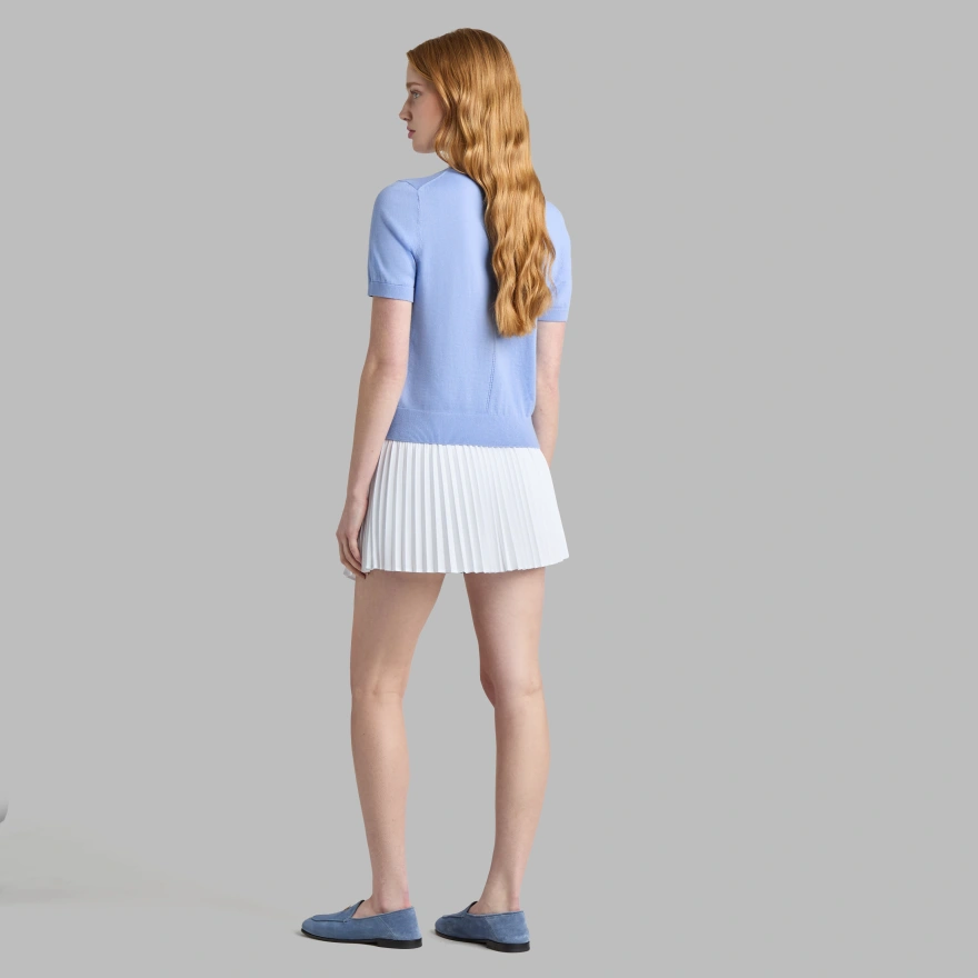 COOLING COTTON SHORT SLEEVE CREWNECK TOP in Willow - Alternate Image 3