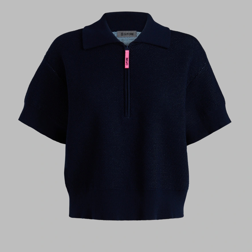 1/4 ZIP SHORT SLEEVE JUMPER POLO in Twilight