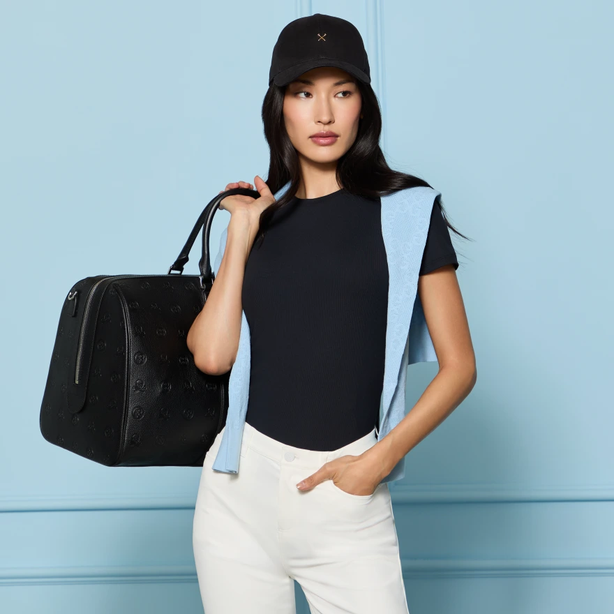 TECH NYLON RIB FITTED TEE in Onyx - Alternate Image 1