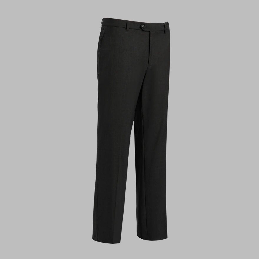 LTD RELEASE ALL SEASON WOOL STRAIGHT LEG PANT in CHARCOAL MELANGE