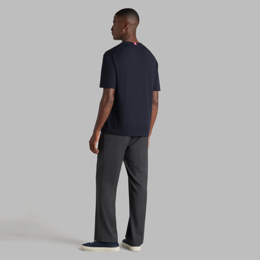 LTD RELEASE ALL SEASON WOOL STRAIGHT LEG PANT in CHARCOAL MELANGE - Alternate Image 3