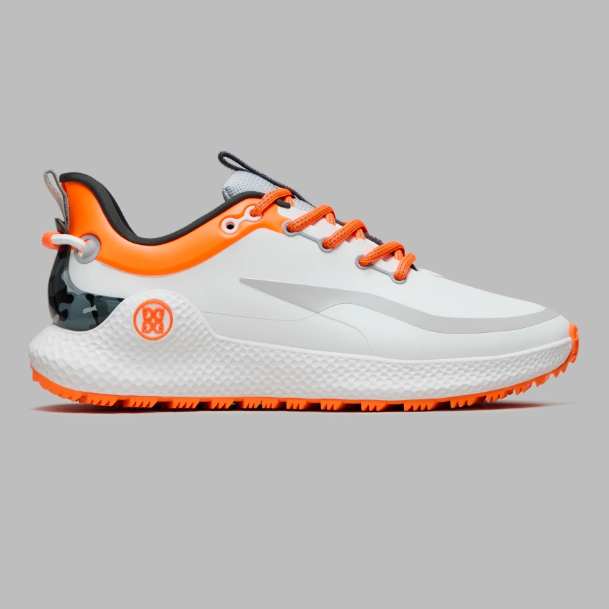 MEN'S MG4+ O2 CAMO ACCENT GOLF SHOE in SNOW/SHOCKING ORANGE - Alternate Image 2