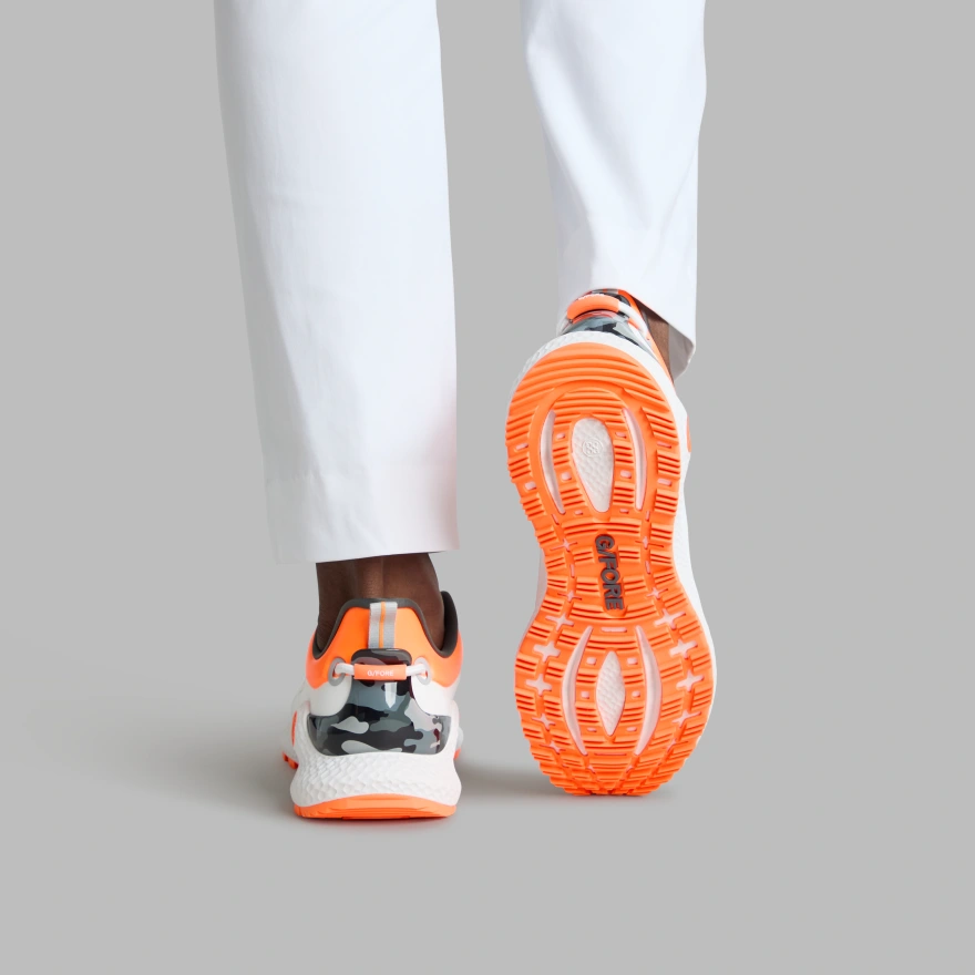MEN'S MG4+ O2 CAMO ACCENT GOLF SHOE in SNOW/SHOCKING ORANGE - Alternate Image 5