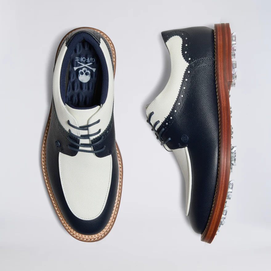 MEN'S LTD RELEASE GALLIVANTER G/LOCK LEATHER LUXE SOLE DERBY GOLF SHOE in Twilight / Snow - Alternate Image 2
