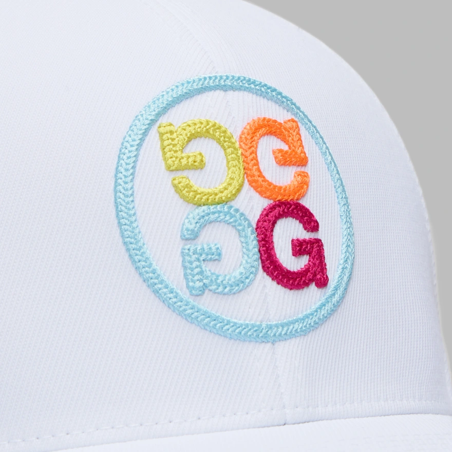 CHAINSTITCH CIRCLE G'S CONTRAST HAT in SNOW / MULTI - Alternate Image 1