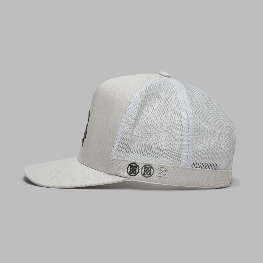 CAMO SKULL & TEES TALL TRUCKER HAT in PUMICE - Alternate Image 6