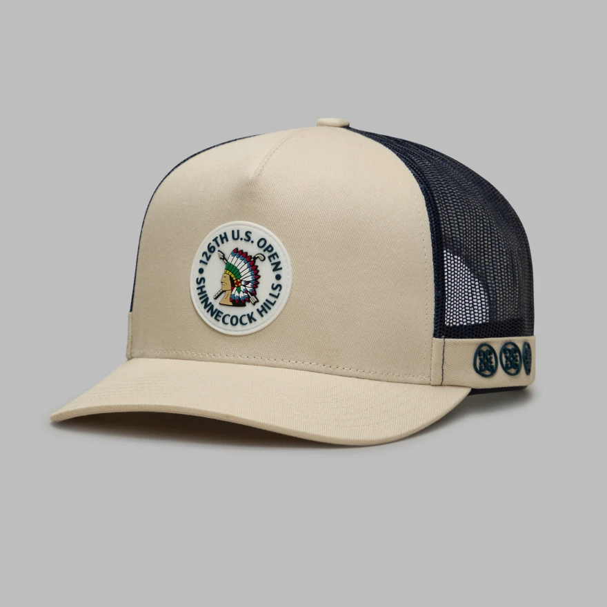 2026 U.S. OPEN ICON PATCH TRUCKER HAT in STONE