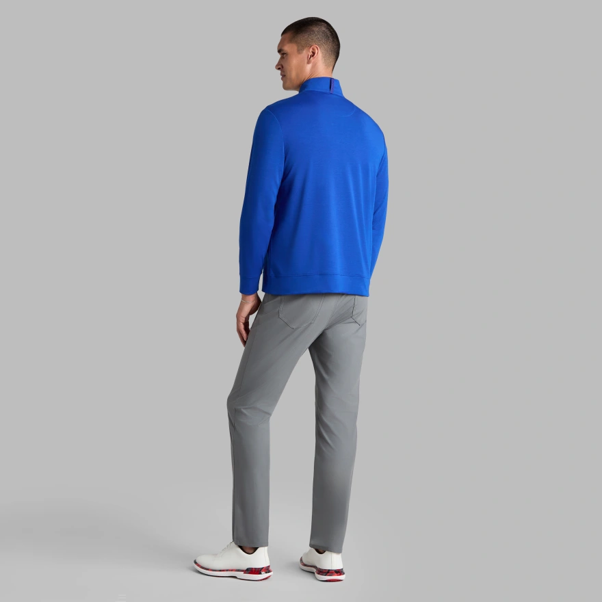 SOFT TOUCH JERSEY 1/4 ZIP in Cobalt - Alternate Image 3