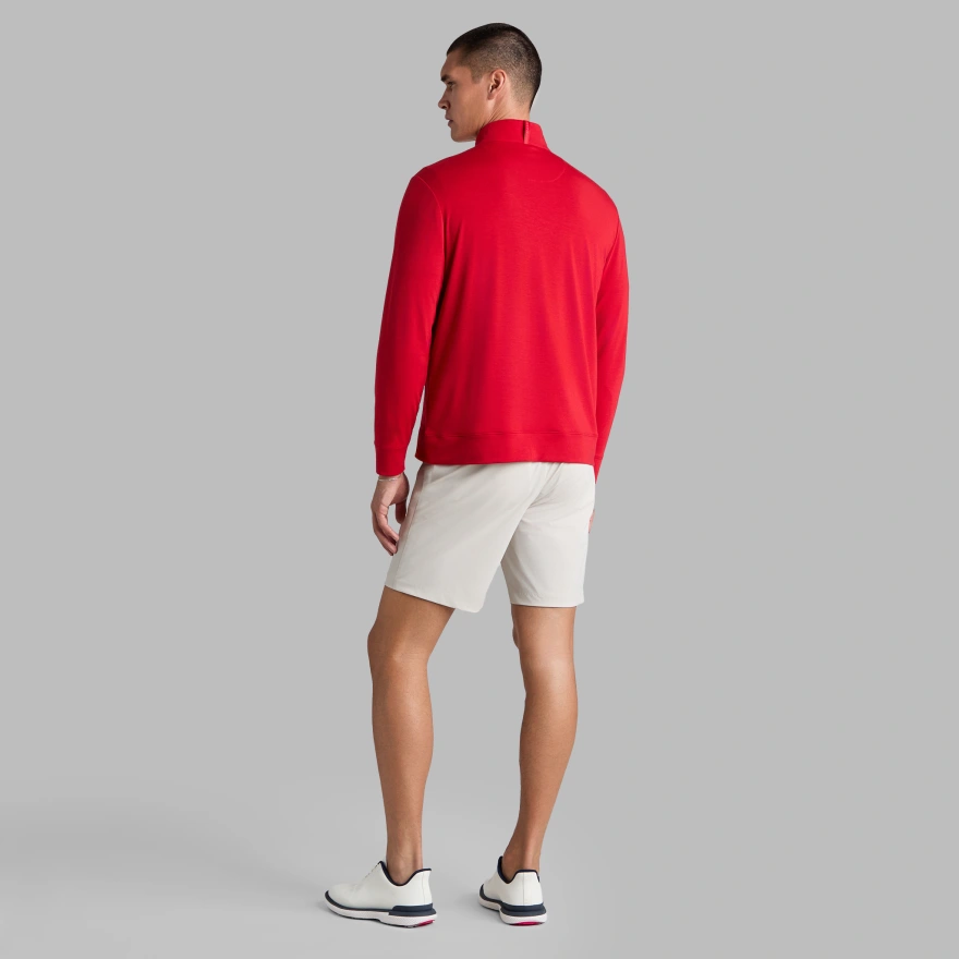 SOFT TOUCH JERSEY 1/4 ZIP in RUBY - Alternate Image 3