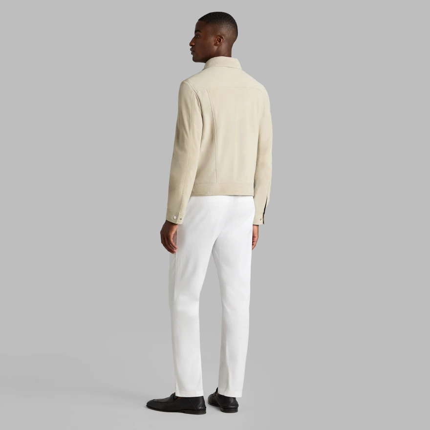 SUEDE TRUCKER JACKET in PUMICE - Alternate Image 3