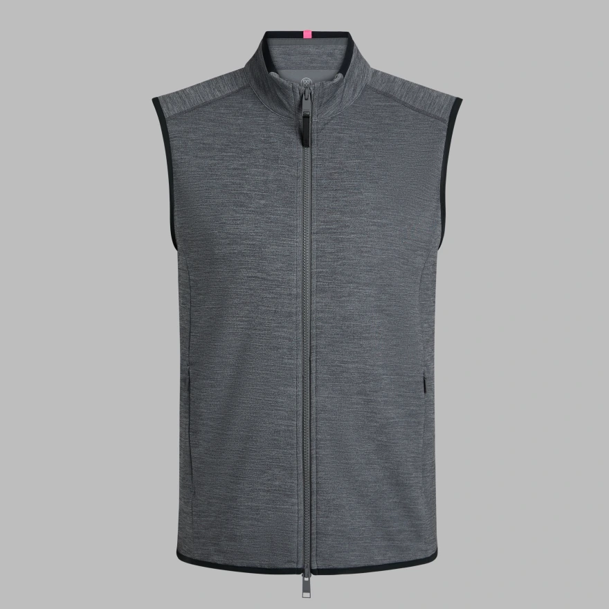 DOUBLE KNIT VEST in CHARCOAL MELANGE