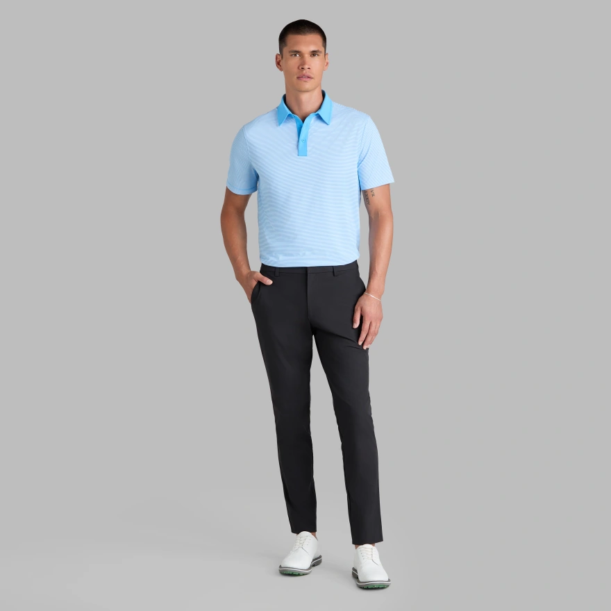 FEEDER STRIPE FINE TECH JERSEY POLO in Azul - Alternate Image 2