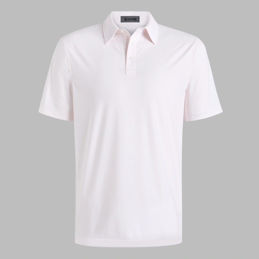 FINE STRETCH JACQUARD POLO in Blush