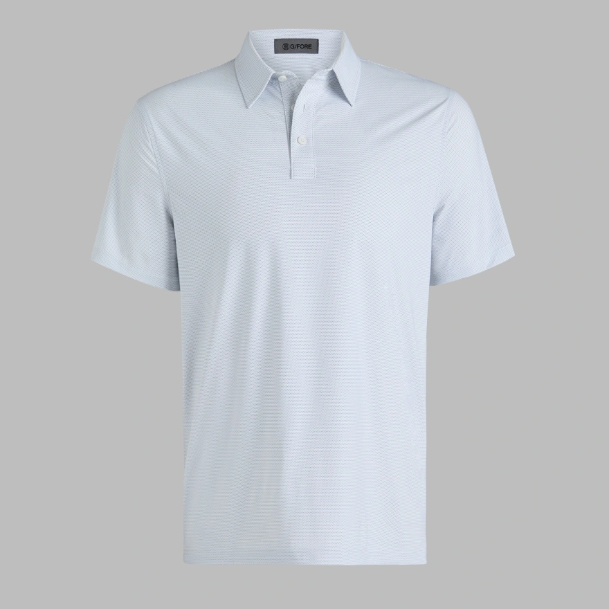 FINE STRETCH JACQUARD POLO in Twilight