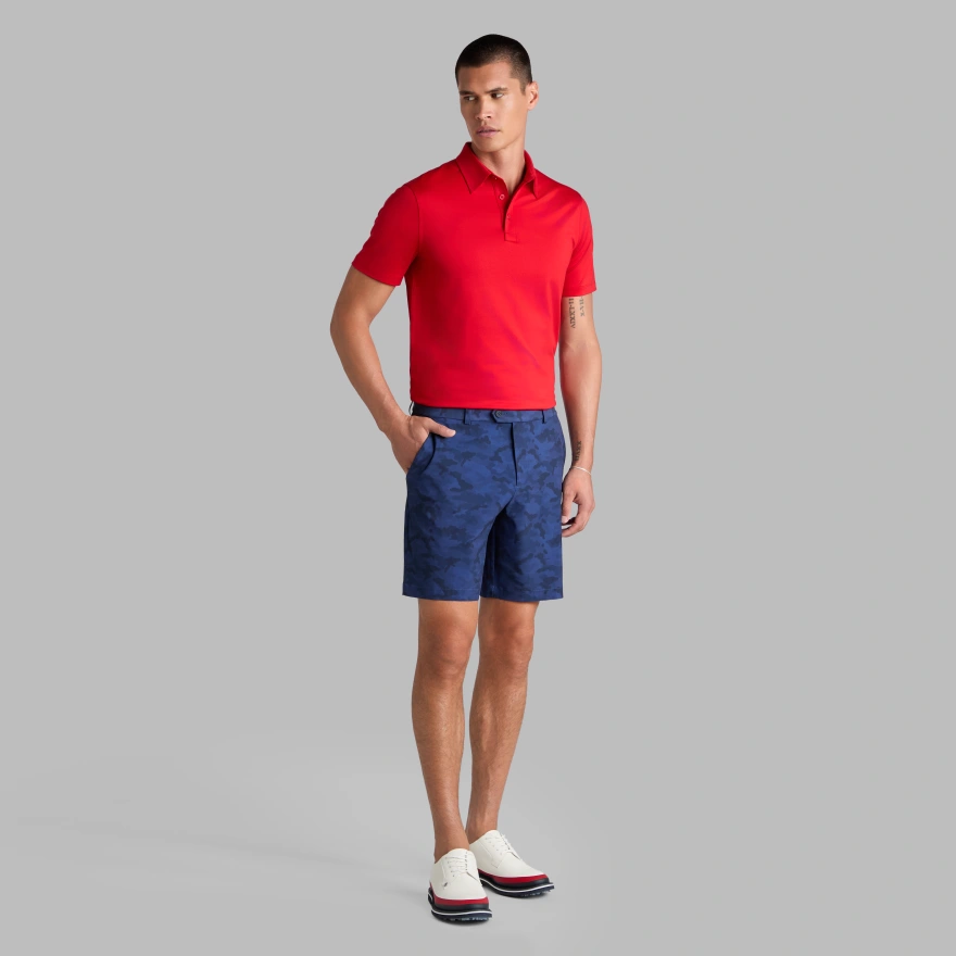 SOLID TECH JERSEY POLO in RUBY - Alternate Image 1