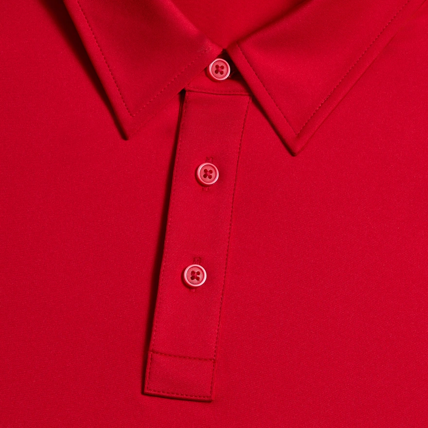SOLID TECH JERSEY POLO in RUBY - Alternate Image 3