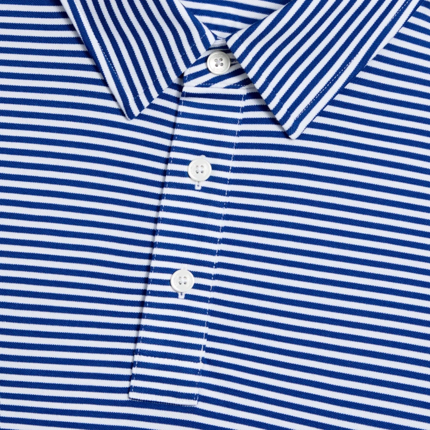 ALL PLAY STRIPE STRETCH KNIT POLO in Cobalt - Alternate Image 4