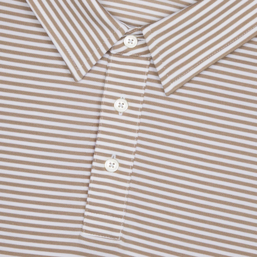 ALL PLAY STRIPE STRETCH KNIT POLO in DUNE - Alternate Image 4
