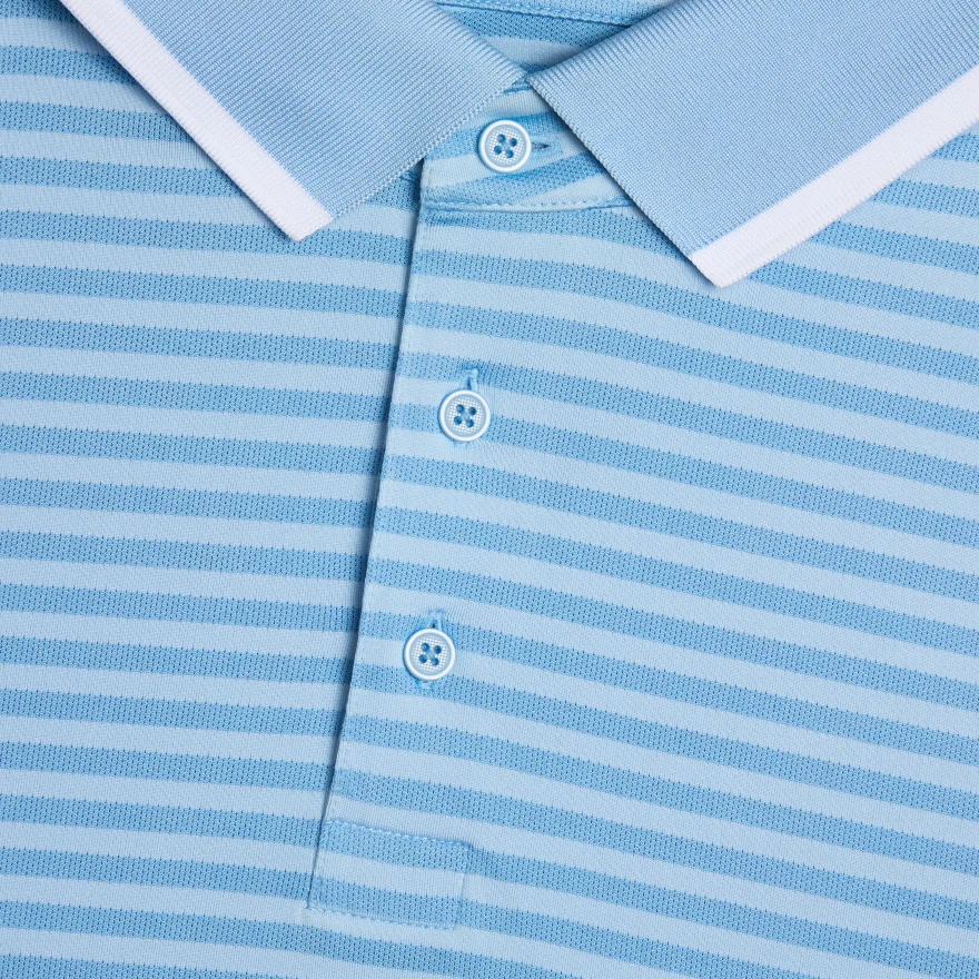 PERFORATED STRIPE JERSEY POLO in BAJA - Alternate Image 4