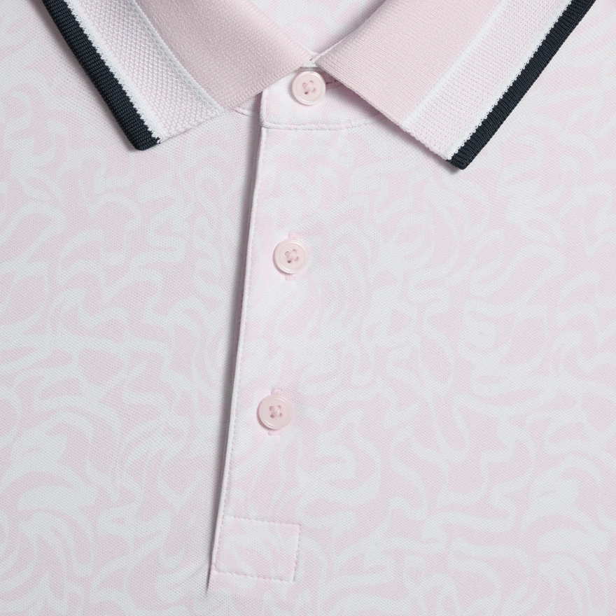 SCRIBBLE TECH JERSEY POLO in Blush - Alternate Image 4