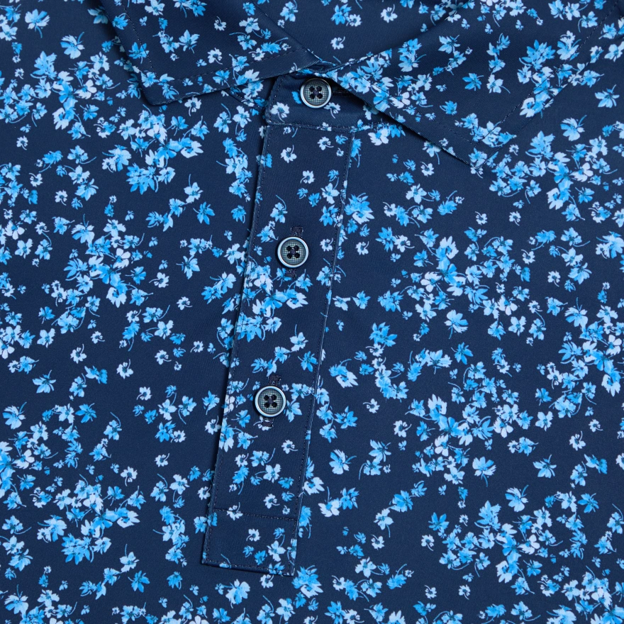 SCATTERED DITZY TECH JERSEY POLO in Azul - Alternate Image 5