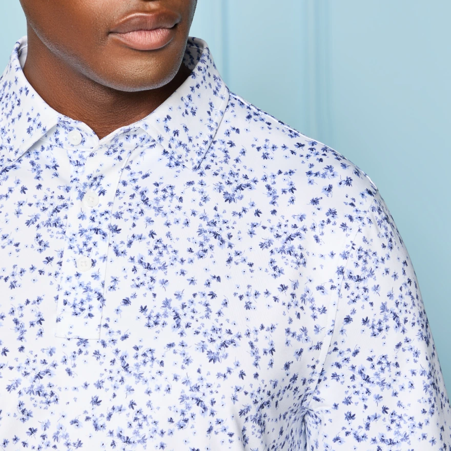 SCATTERED DITZY TECH JERSEY POLO | MEN'S POLO SHIRTS | G/FORE