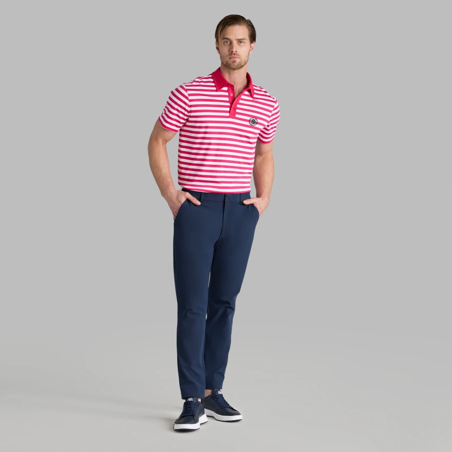 LTD RELEASE 2026 U.S. OPEN BRETON STRIPE COTTON POLO in FRAMBOISE / SNOW - Alternate Image 2