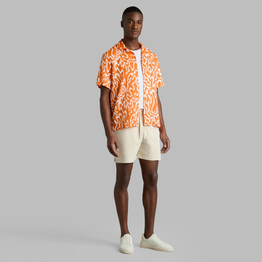 LTD RELEASE BEACHSIDE LINEN DRAWSTRING SHORT in STONE - Alternate Image 2