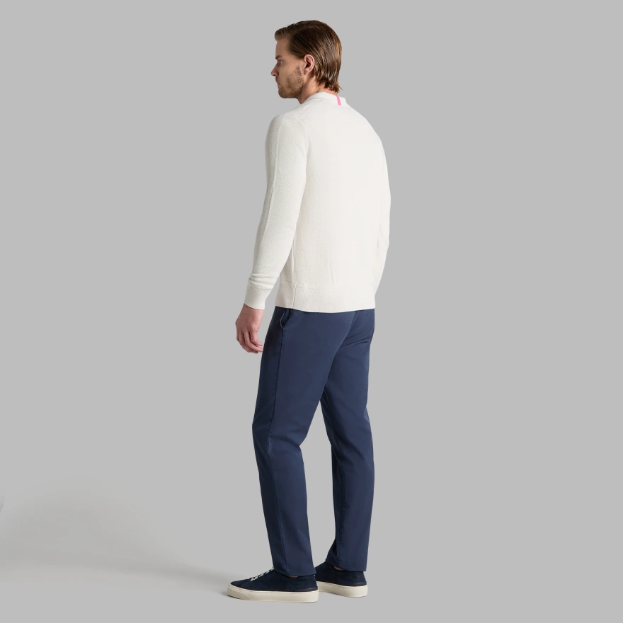 JOHNNY COLLAR COOLING COTTON JUMPER POLO in PUMICE - Alternate Image 3