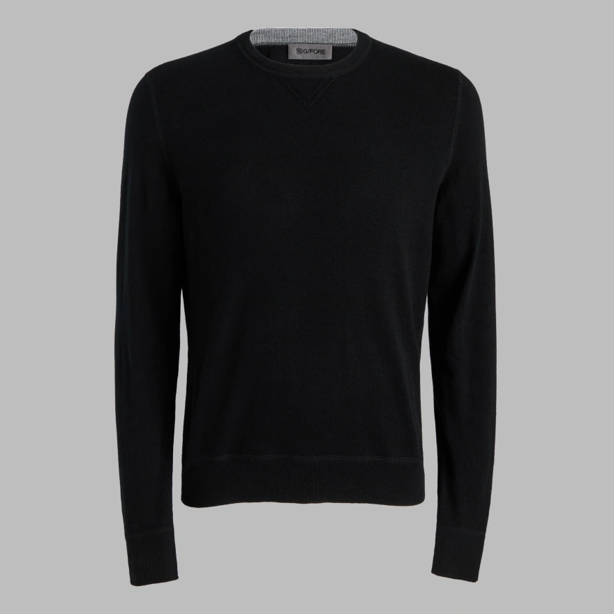 CASHMERE CREWNECK JUMPER in Onyx
