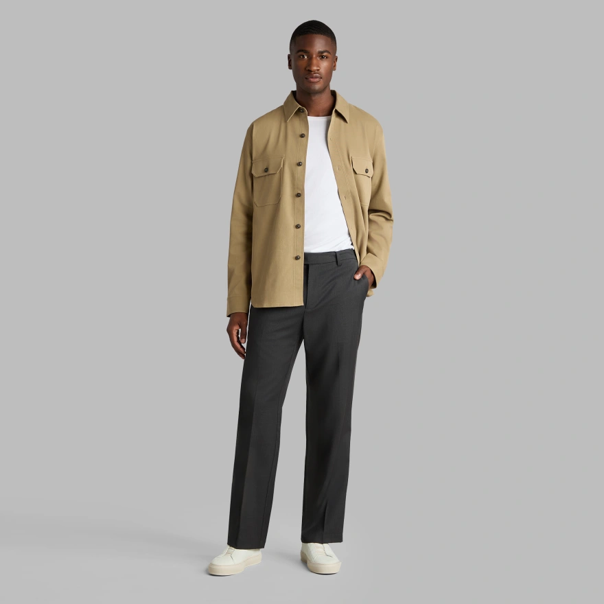LTD RELEASE STRETCH DRILL OVERSHIRT in DUNE - Alternate Image 2