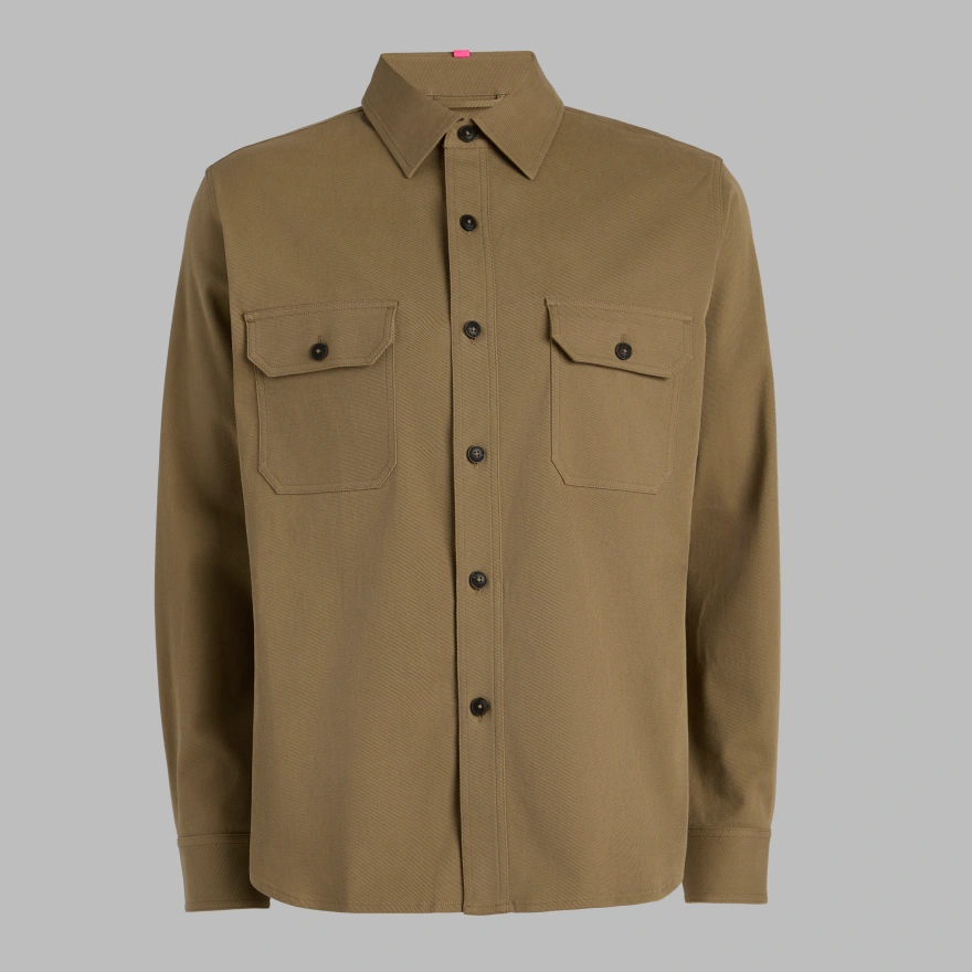 LTD RELEASE STRETCH DRILL OVERSHIRT in DUNE