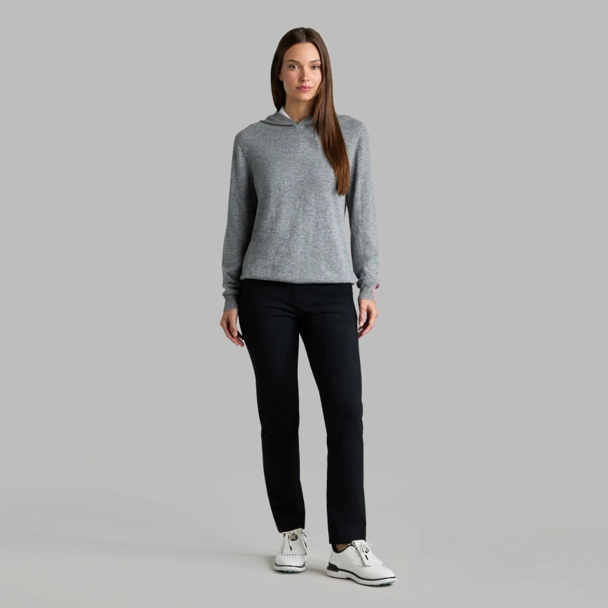 CASHMERE HOODED SWEATER in NIMBUS MELANGE - Alternate Image 4