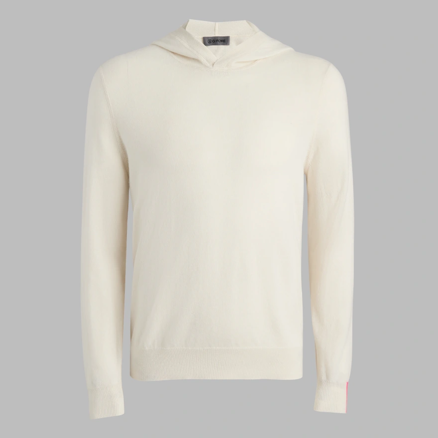 CASHMERE HOODED SWEATER in PUMICE - Alternate Image 7