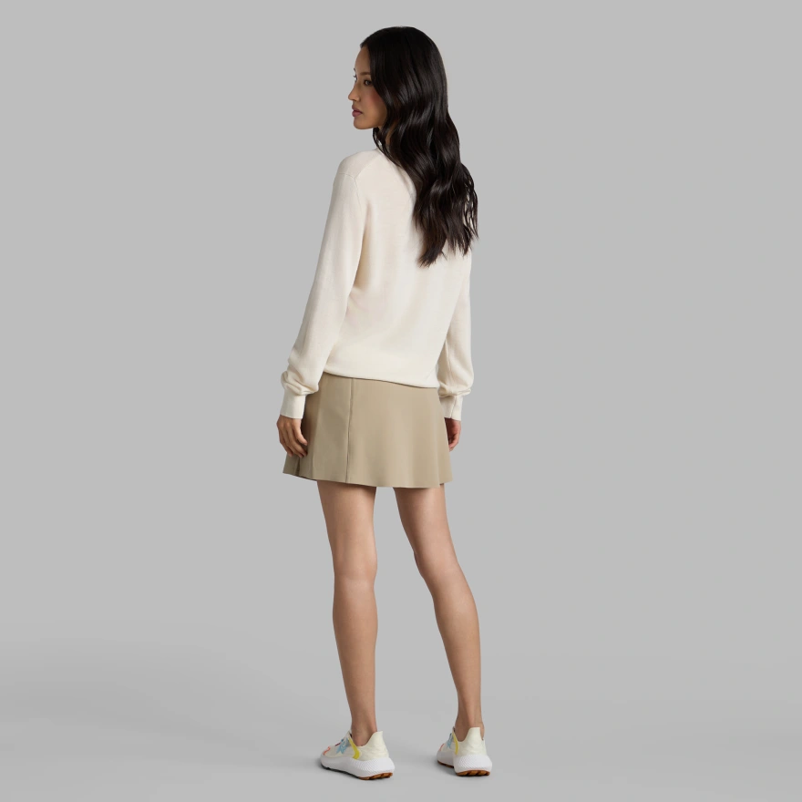 LTD RELEASE 2026 U.S. OPEN G SCRIBE VERSE V NECK CASHMERE SWEATER in CHALK WHITE - Alternate Image 6