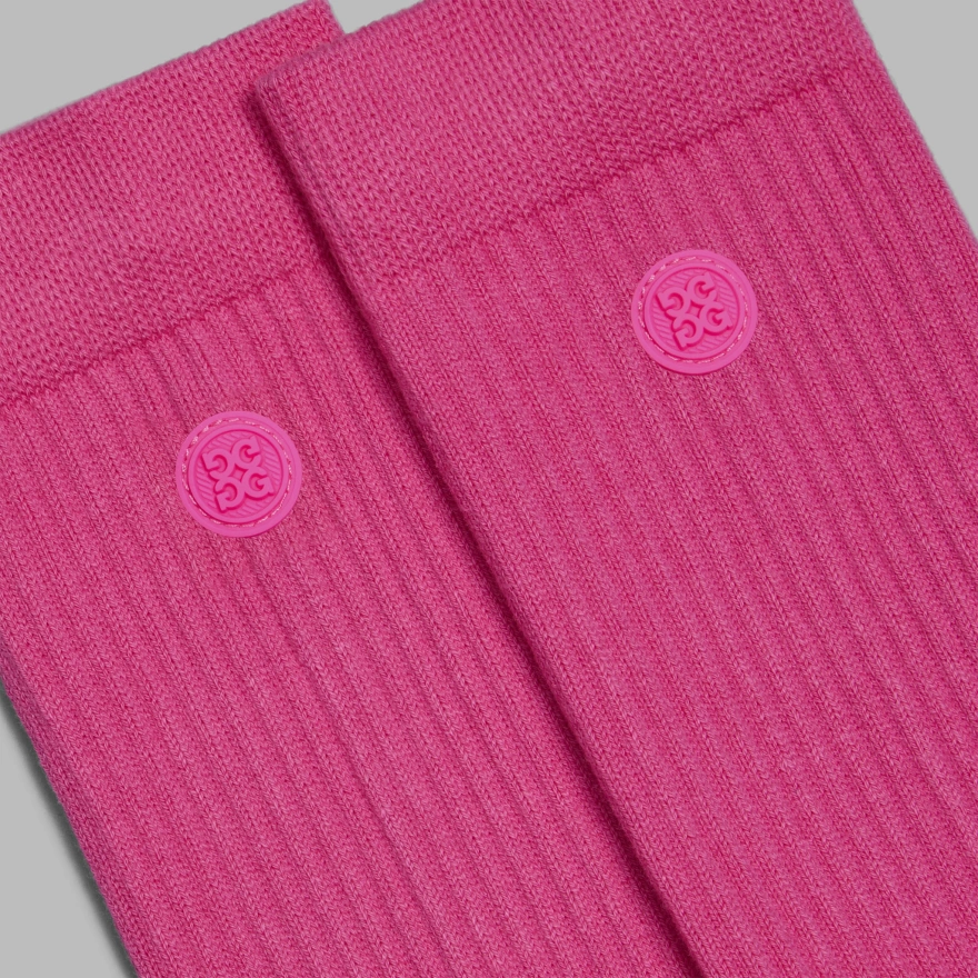 WOMEN'S CIRCLE G'S CREW SOCK in KNOCKOUT PINK - Alternate Image 2