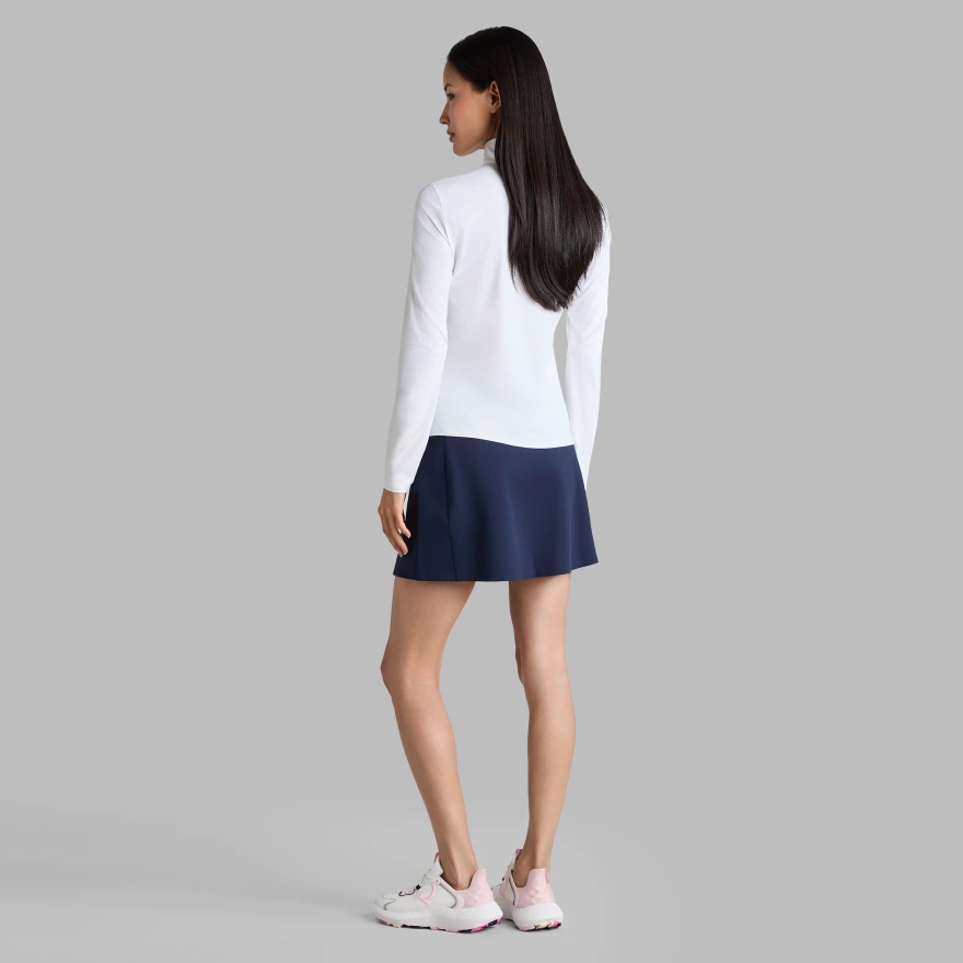 SUN SHIELD SILKY TECH NYLON QUARTER ZIP PULLOVER in Snow / Blush - Alternate Image 3