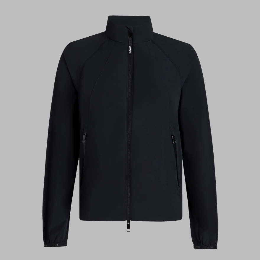WHISPER STRETCH WOVEN JACKET in Onyx