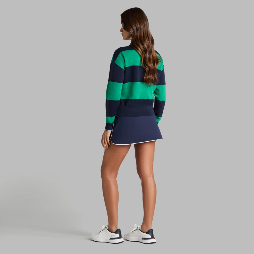 RUGBY MERINO WOOL SWEATER POLO in TWILIGHT / DARK CLOVER - Alternate Image 3
